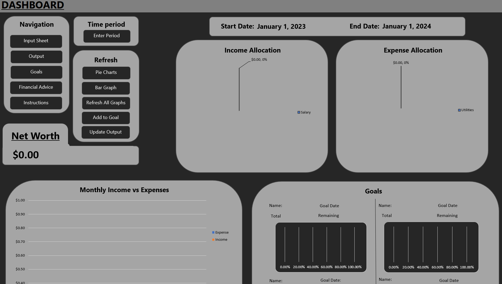 Excel Financial Tracker